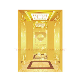 Acier inoxydable de délié titanique d'or de décoration de cabine d'ascenseur de plancher de PVC