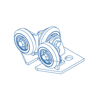 Chaussures de guidage à rouleaux fixes en PU/caoutchouc - Pièces de réparation d'ascenseur