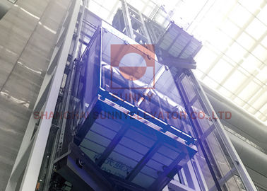 Miroir gravant à l'eau-forte l'ascenseur d'acier inoxydable de la charge 630kg avec le système de contrôle d'ascenseur de VVVF