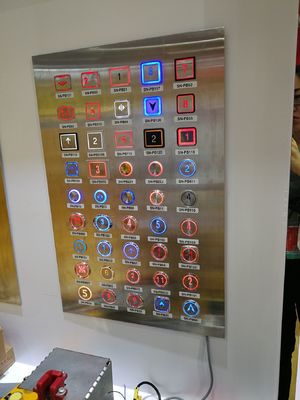 Bouton de montée d'ascenseur avec cadre en acier inoxydable, DC 12-36 V et éclairage LED lumineux