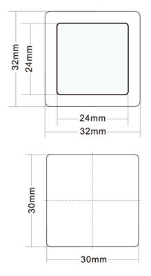 Home Ascenseur bouton d'appuis avec ABS Base métallique cadre circulaire DC 12-36V tension et 32mm Taille