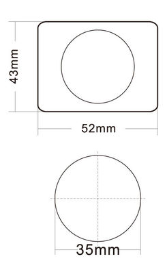 Bouton d'appuie lumineux en acier inoxydable ultra-fin avec braille et IP65 pour ascenseurs