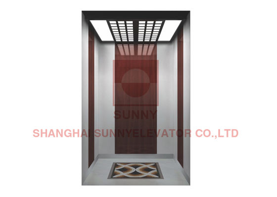 Solid Surface Resin Stainless Steel Sheet Mirror Elevator Cabin for Passenger Elevator Lift Cabin