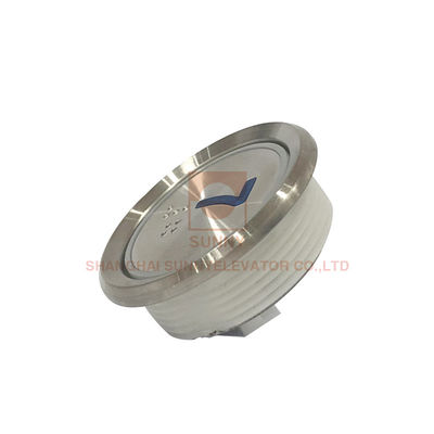 Bouton d'ascenseur LED 12-24 V avec cadre en acier inoxydable et Φ45x20 mm Taille pour panneaux d'ascenseur