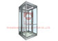 Plancher de PVC de conception intérieure d'ascenseur de villa avec la lumière d'acier inoxydable/tube