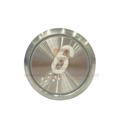Boutons d'ascenseur en braille en tôle inoxydable Φ44x18.5mm 50MA Bouton d'ascenseur