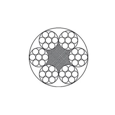 Corde en acier galvanisé 6 × 7 + FC, 8 mm, haute résistance à la traction pour téléphérique et convoyeurs à courroie