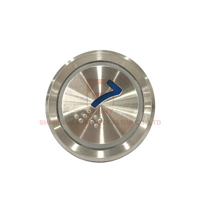 Bouton d'ascenseur LED 12-24 V avec cadre en acier inoxydable et Φ45x20 mm Taille pour panneaux d'ascenseur